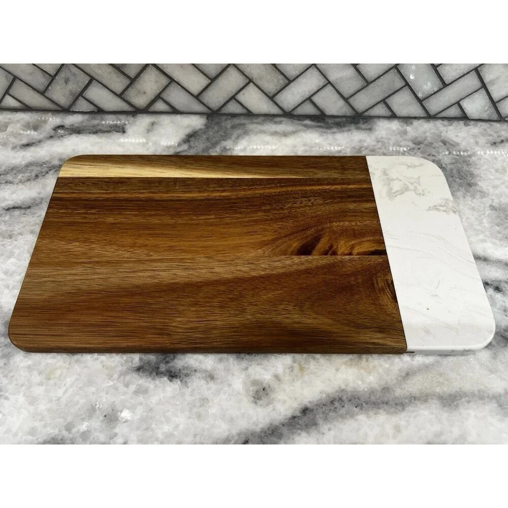 Cutting Board 13” Charcuterie Carved Wood Marble Young Living Essential Oil Tray